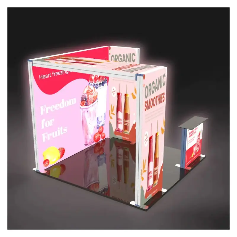 HLY Exhibition Stands Lighting Boxes For Advertising Exhibition Booth Portable Illuminated Seg Portable Backwall Lightbox