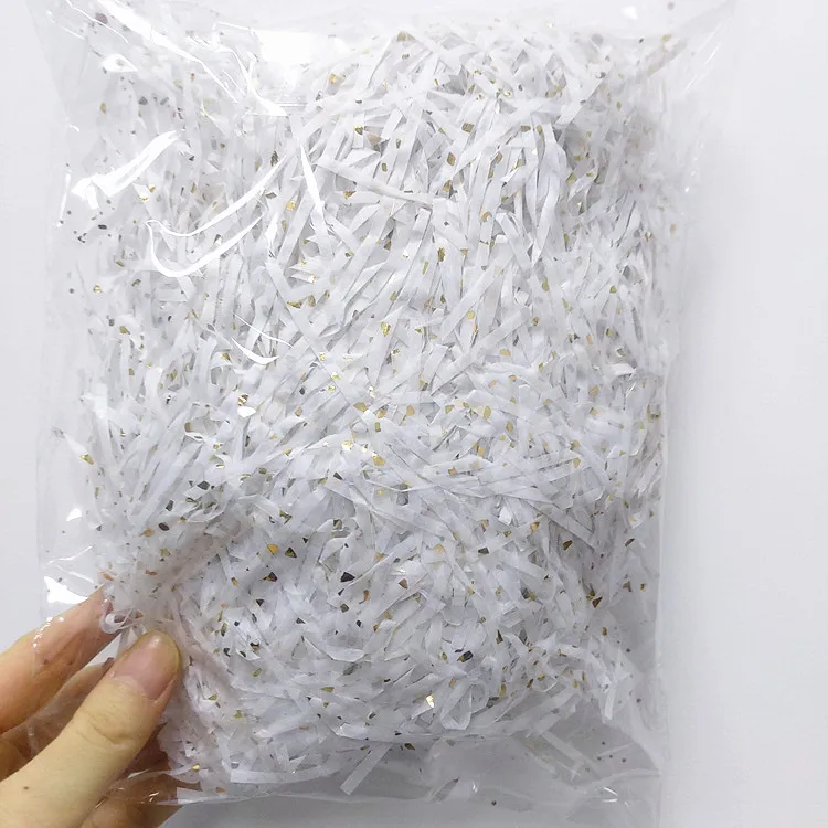 10g25g50g100g Multiple Colour Crinkle Cut Filling Recycle Kraft Decorative Lafite Grass Paper Shredded Paper For Gift Box