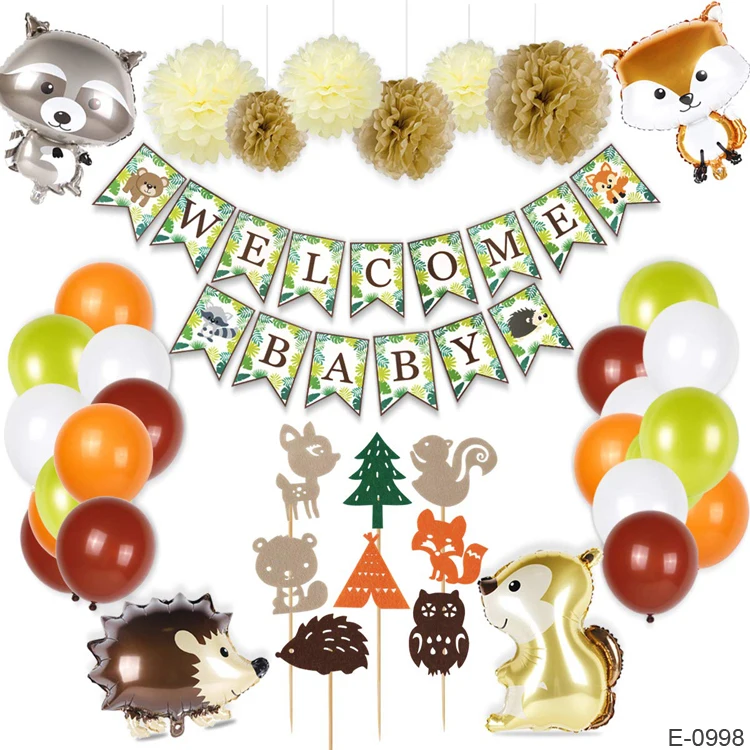  Воздушный шар в виде животных украшение для вечеринки джунглях сафари украшения дня рождения детский праздник будущей мамы свадебной