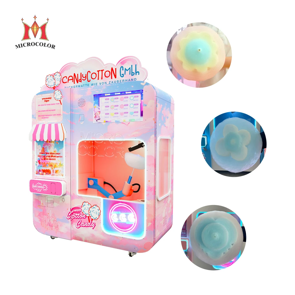 Custom Intelligent Business Vending Machine Automatic Cotton And Candy Machine Making Robot Vending Machine For Shopping Mall