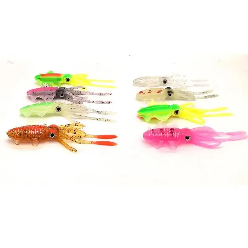 High quality vivid artificial soft crab lure luminous octopus squid jig fishing lure squid lure