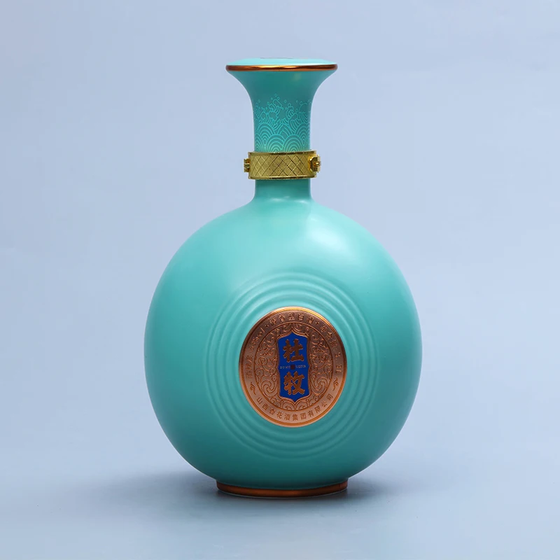 500ml Liquor jar empty wine bottle vintage imitate ceramic black white red glass wine jug sake bottle500ml Liquor jar empty wine