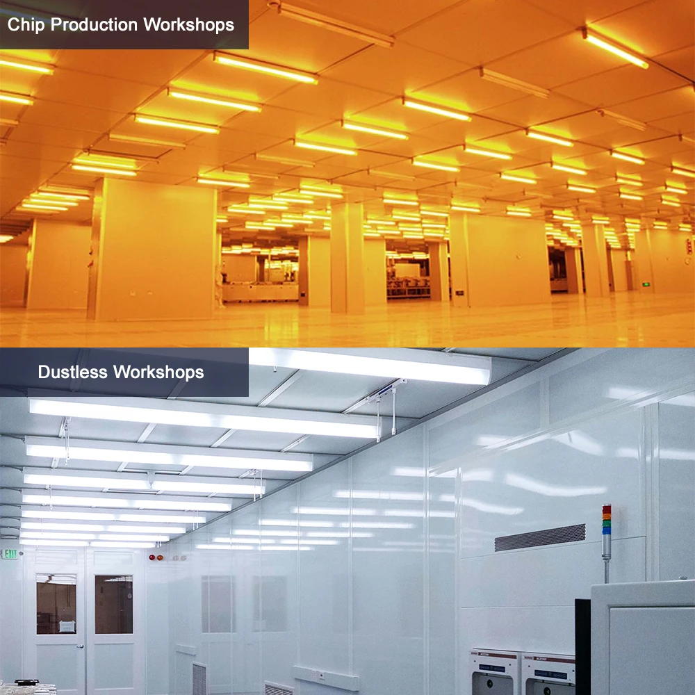 Purification Led Light Ceiling Mounted 2FT 4FT Led Purification Tube Light for food processing plants Laboratory