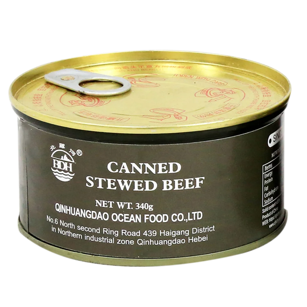 Bulk 340g Outdoor Camping Food Canned Meat Canned Stewed Beef Military Canned