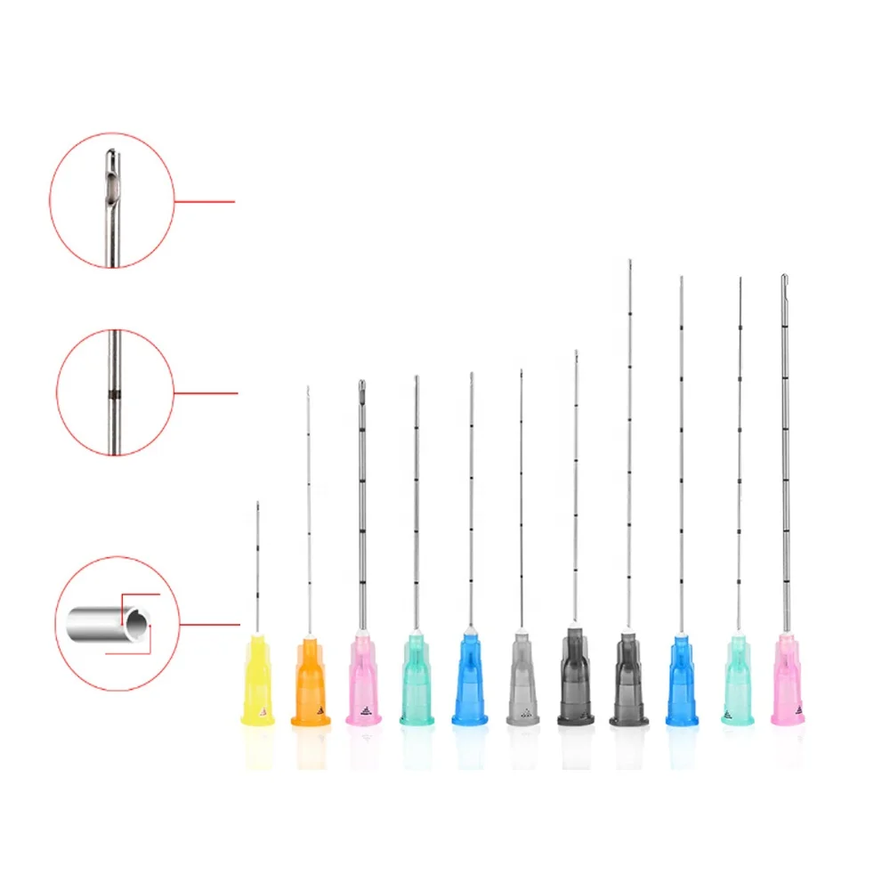 Disposable Medical Sterile Blunt Tip Needle 18g 21g 22g 25g 27g Fine Micro Cannula Needle