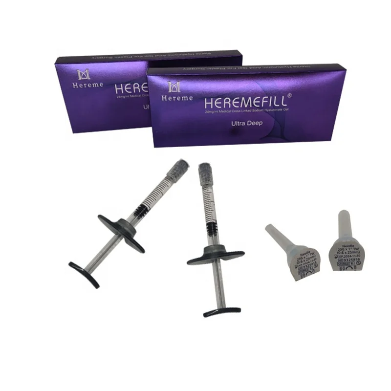 Heremefill anti aging wrinkle 1ml cross linked body filler hyaluronic acid injectable dermal filler face injection