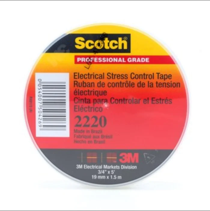 Sco tch Electrical Stress Control Tape 3M 2220 for Insutation and Protection all-weather professional grade power control