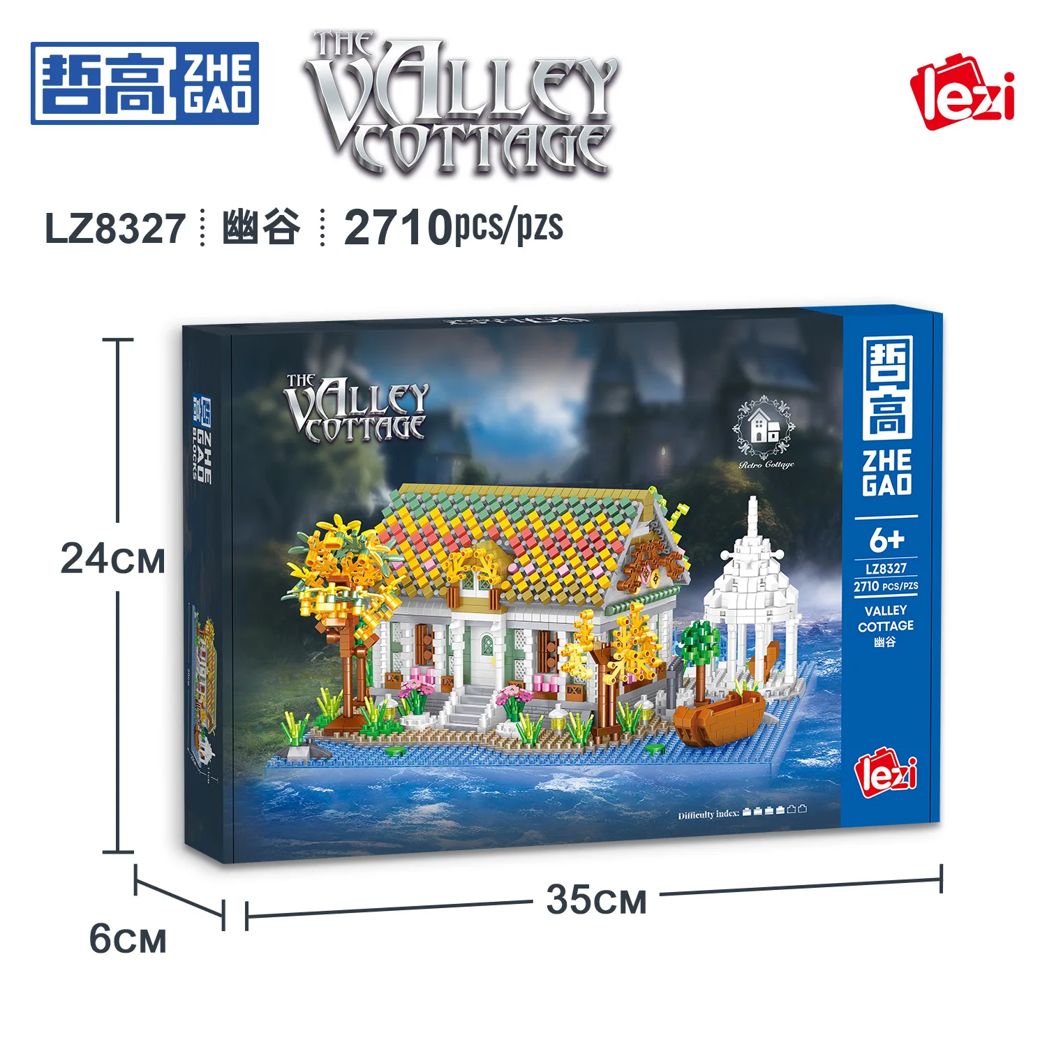 NEW Valley Cabin Building Blocks DIY Cottage house Building Blocks Set Mini Creative Street View Model Children Assembly Toys