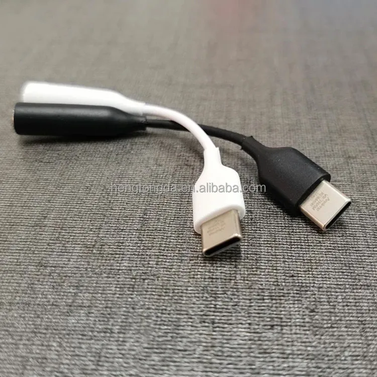 Кабель с разъемами типа C и 3 5 ММ Наушники Кабель-адаптер usb 1 USB-C Мужской до разъемом подачи внешнего сигнала AUX со штекера на гнездо для Samsung s20 Примечание 10