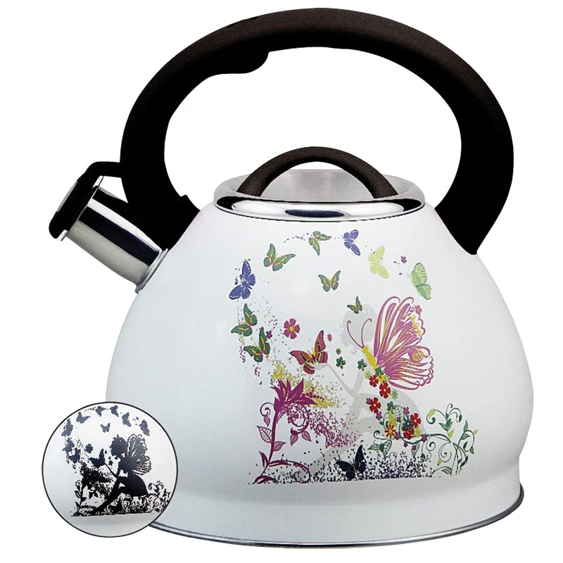 Stainless Steel Colored Kettles with Heating Classic Design Color-Changing Decal for Water Usage Magical Metal Magic