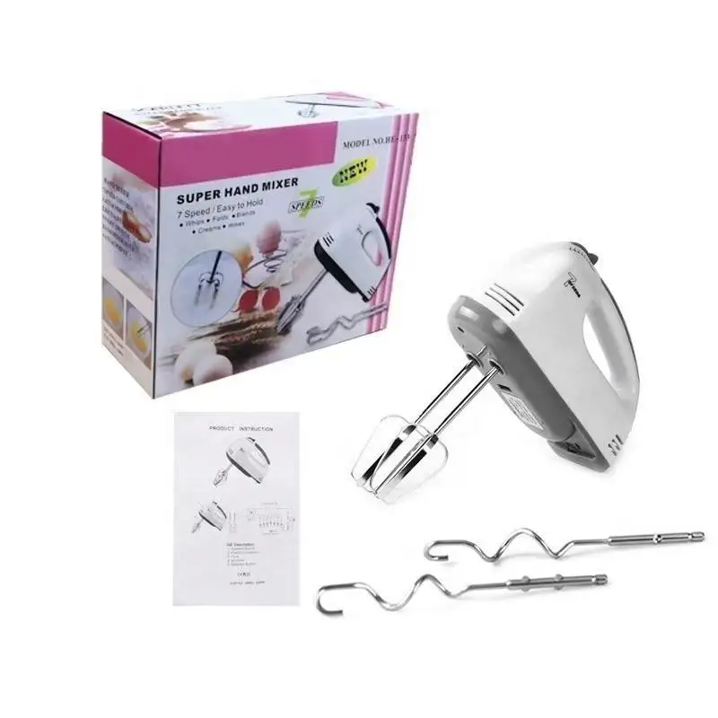 Custom Automatic 7 Speed Small Kitchen Electric Egg Beater Cake Immersion Mini Stick Whisk Machine Milk Food Hand Blender Mixer