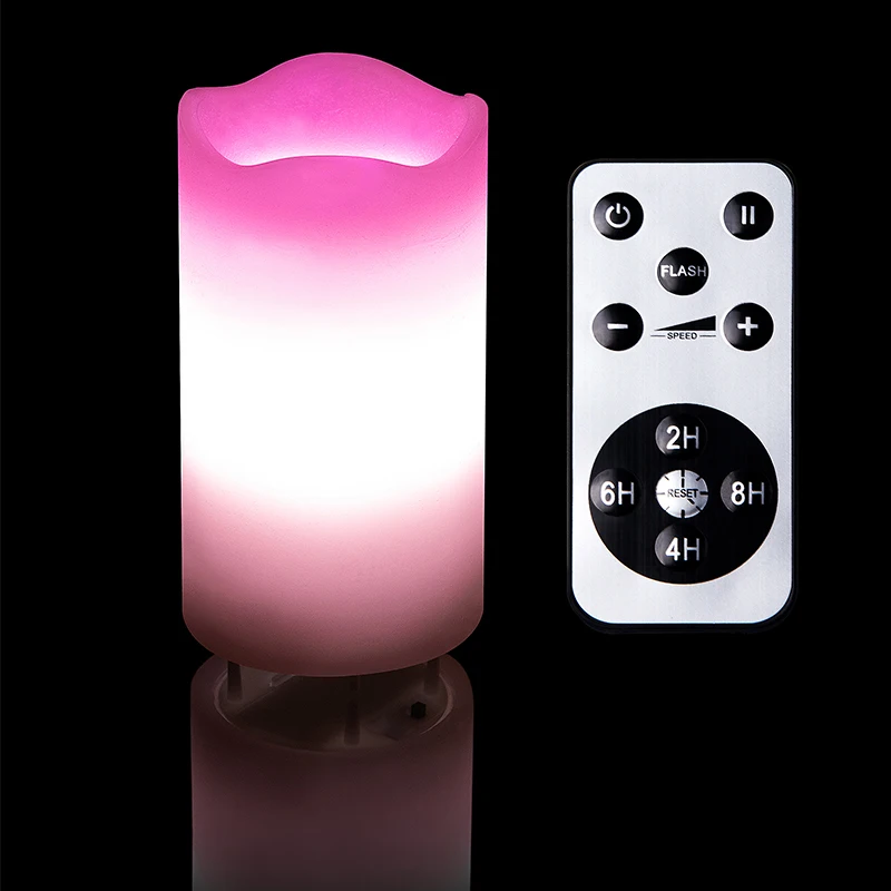 KSWING Valentine Day gift home decoration flamessless candle pink candle night light indoor projector light