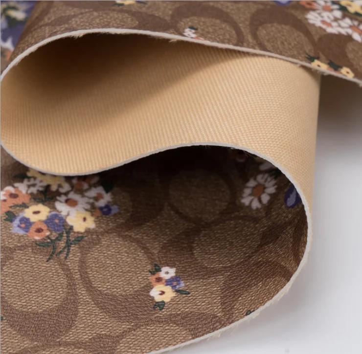 Pure pvc synthetic leather sheet goyard bags making fabric wholesale