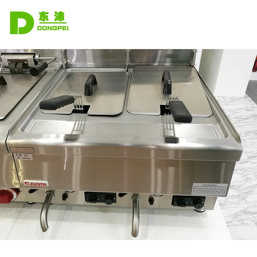 commercial restaurant equipment hotel non stick gas deep fryers frying machine Industrial gas deep fryer gas deep fryer