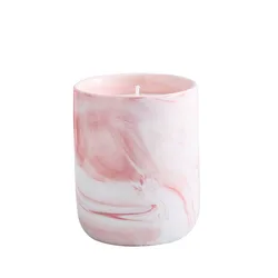 Marble golden line ceramic candle jar in bulk empty jars