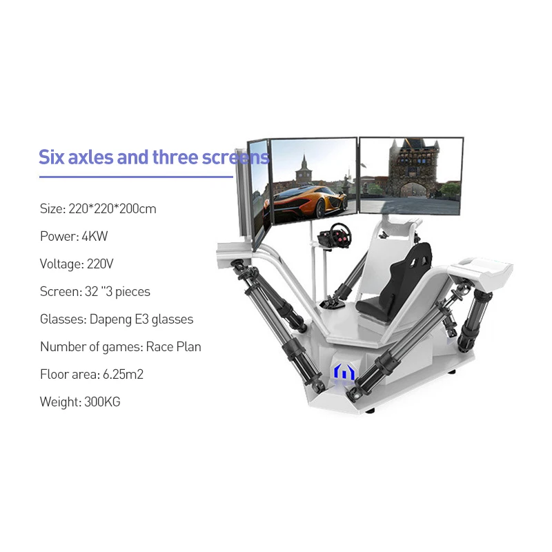Hot Sale VR Equipment 9D Racing Simulator 3 Screen Car Racing Game Machine For Game Center