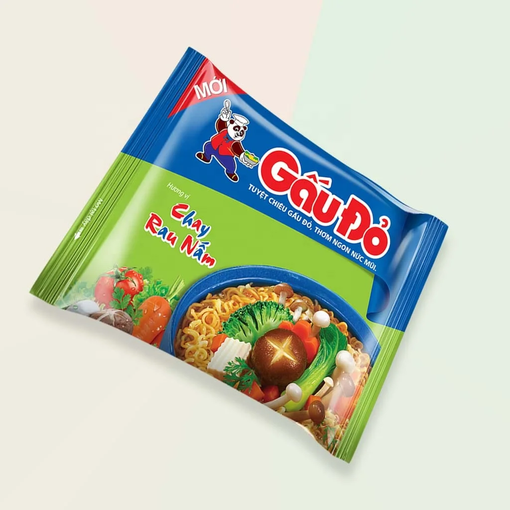 Tasty foods of Vetnam for all days with Vietnamese Instant Noodles with Vegetables and Mushrooms 65gram/package Super Cheap Supe