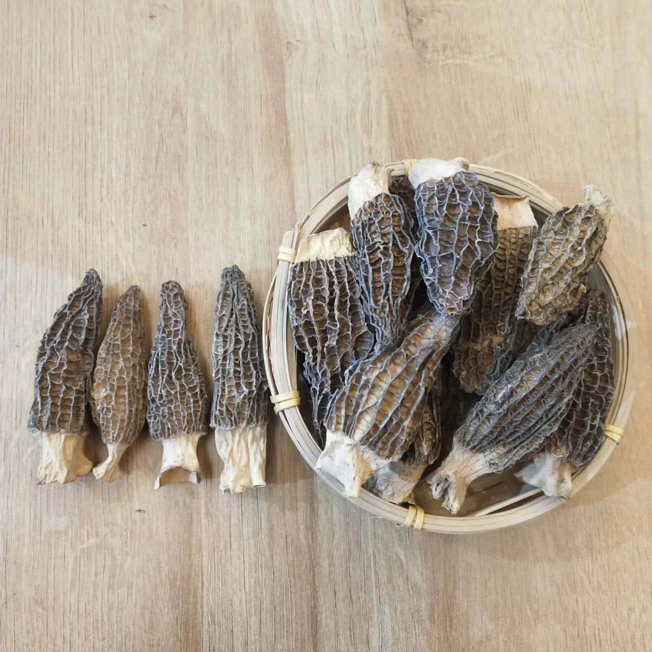 Chinese 7-9cm,  1cm Stem Dried Morel Mushroom