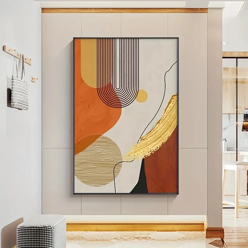 Abstract Oil Painting Art Wall Decor Framed Wall Picture Scenery Frame Decorative Painting Posters