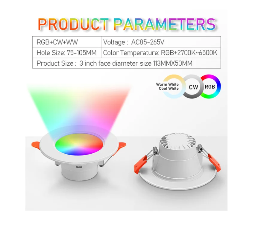 Graffiti Bluetooth Intelligent Downlight Full Color Dimming Alexa Voice APP Control Graffiti Downlight
