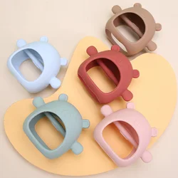 New Arrival Bpa Free Christmas Silicone Wood Newborn Teether Textures Dummy Baby Wrist Teether
