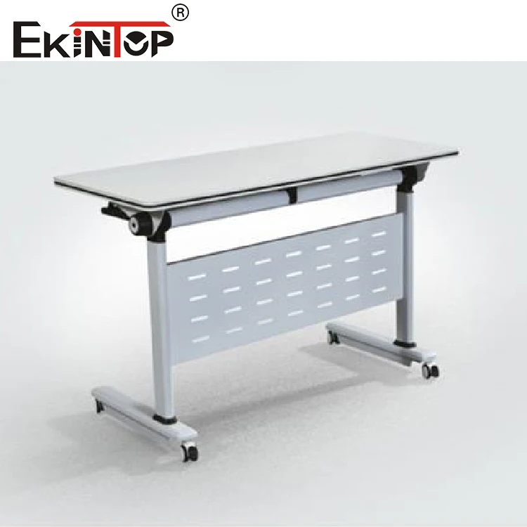 Ekintop Modern Office Furniture Desk High Tech Office Folding Training Table Foldable Conference Desk Meeting Table