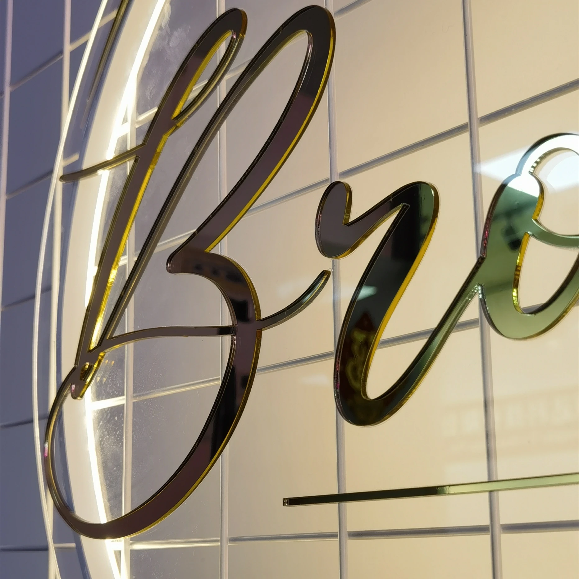 Business Letter Logo Customized Golden Stainless Steel Channel Letter Sign Gold 3d Metal Name Custom Letter