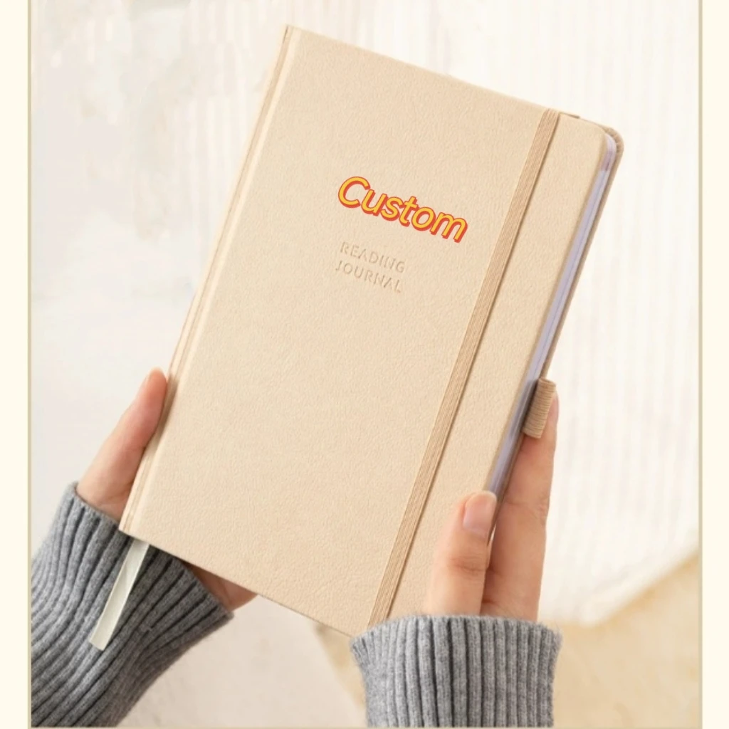 Customize Make to Your Specifications Dark Green Notebook Hardcover Leather Diary Cover Gold Foil Printing Reading Journal Book