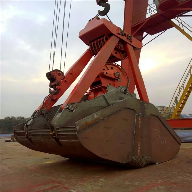 Grain Ore And Coal Fsg 75 Tons 4 ropes Mech double shell grab for grain
