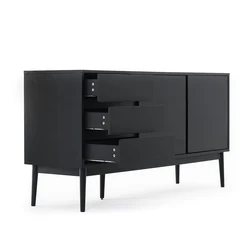 High Quality Modern Style Natural Living Storage Cabinet With Drawers Solid Wood Storage Cabinet