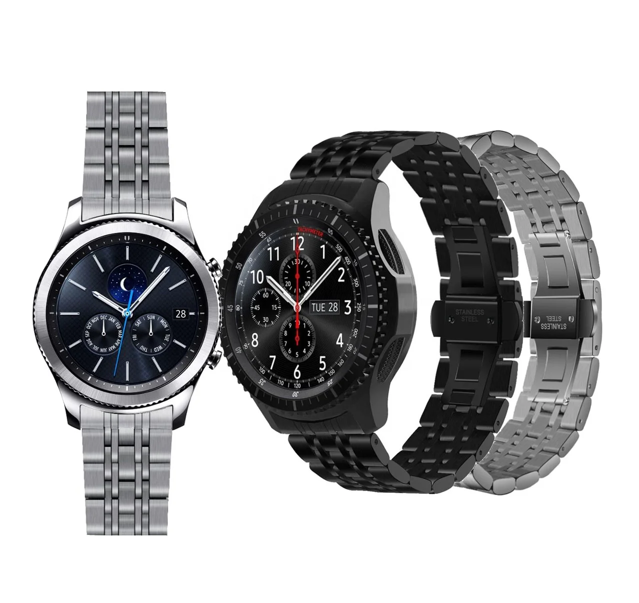 High quality watch straps 22mm stainless steel watch smart band for samsung gear s3 frontier strap