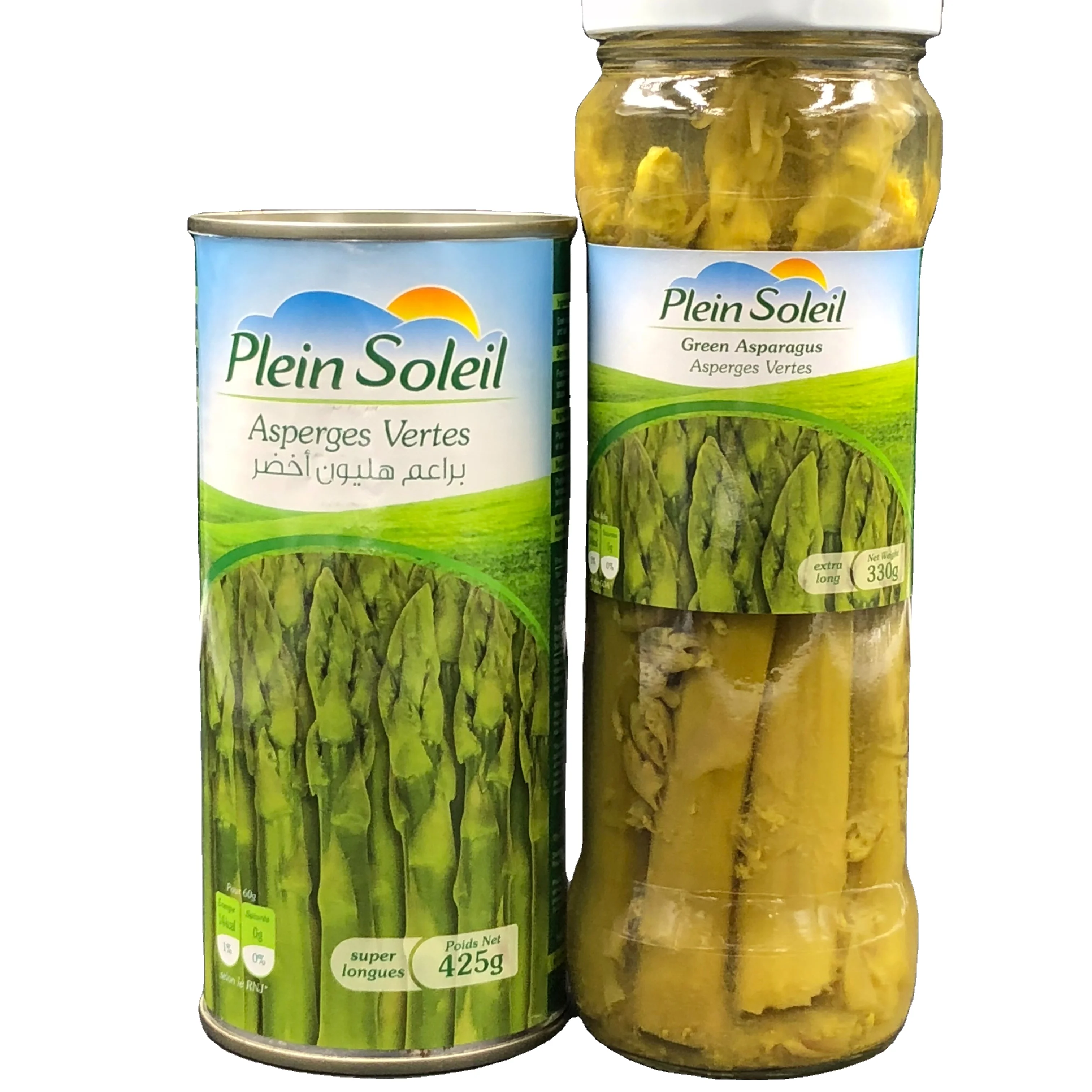 Fresh Canned Vegetable Delicious Flavor Canned Green Asparagus Glass Tin