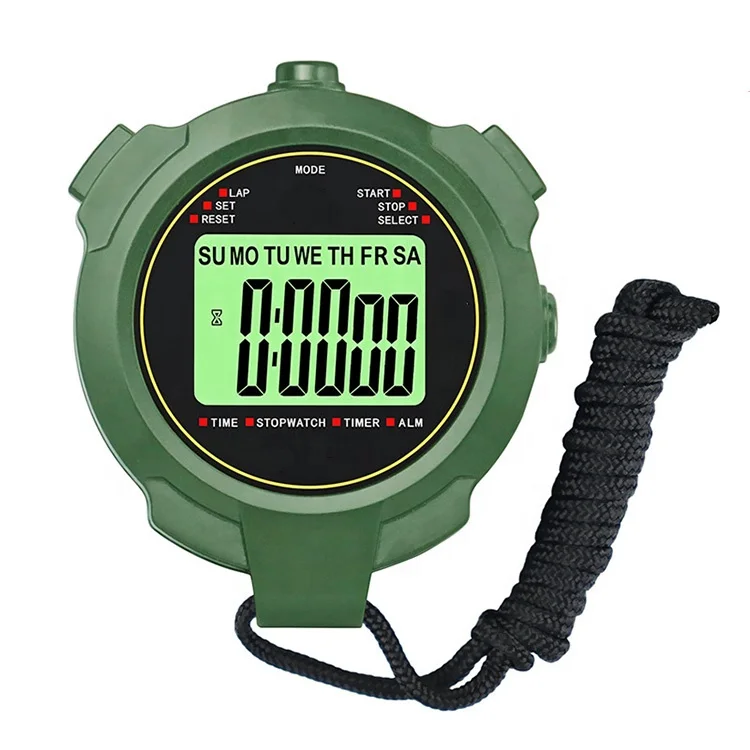 Waterproof Digital LCD Stopwatch Sports Counter Chronograph Timer Watch water resistant