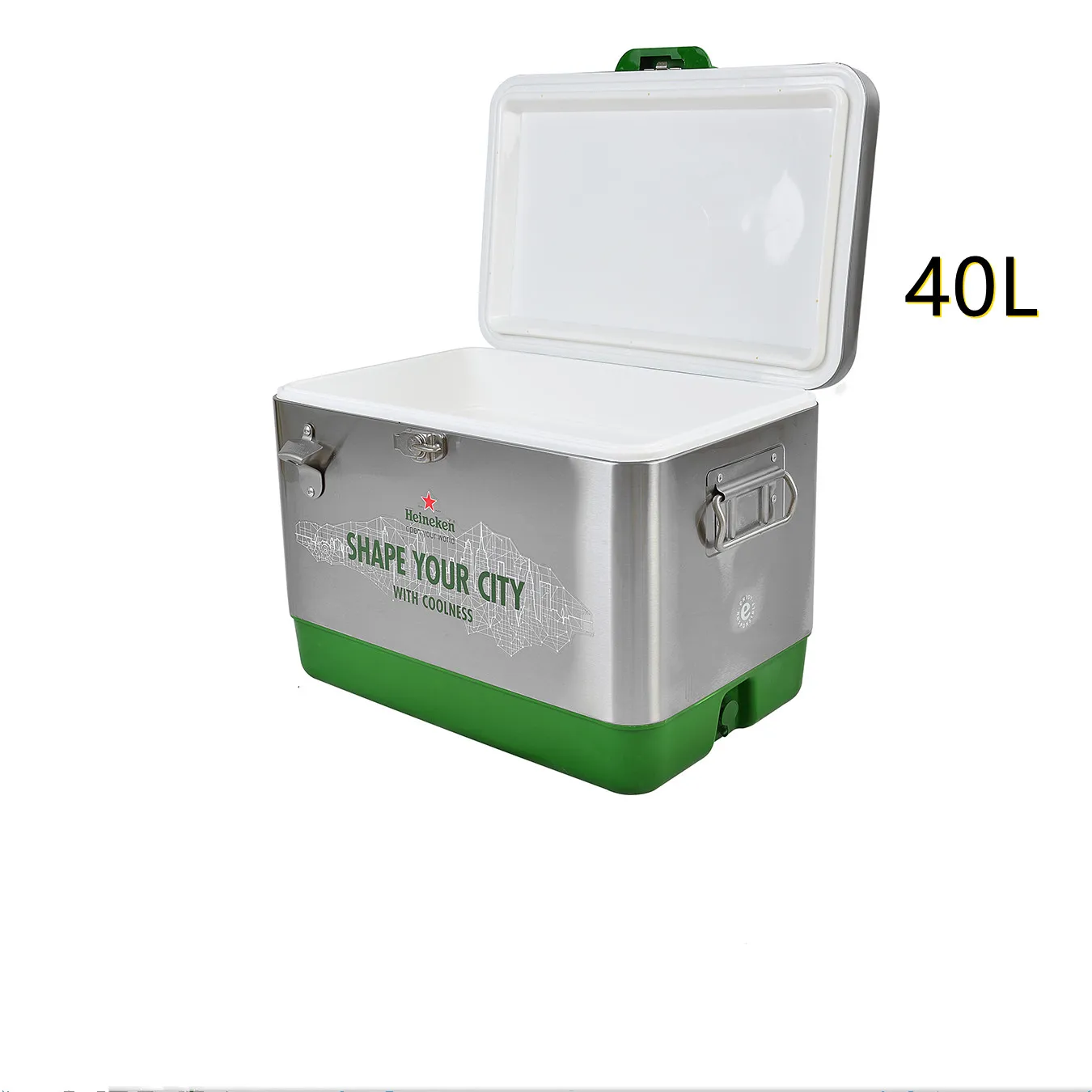 2021 new amazon top sell 40L Cooler Box& steel  ice metal box wine cooler rolling chiller promotional gift portable cooler box