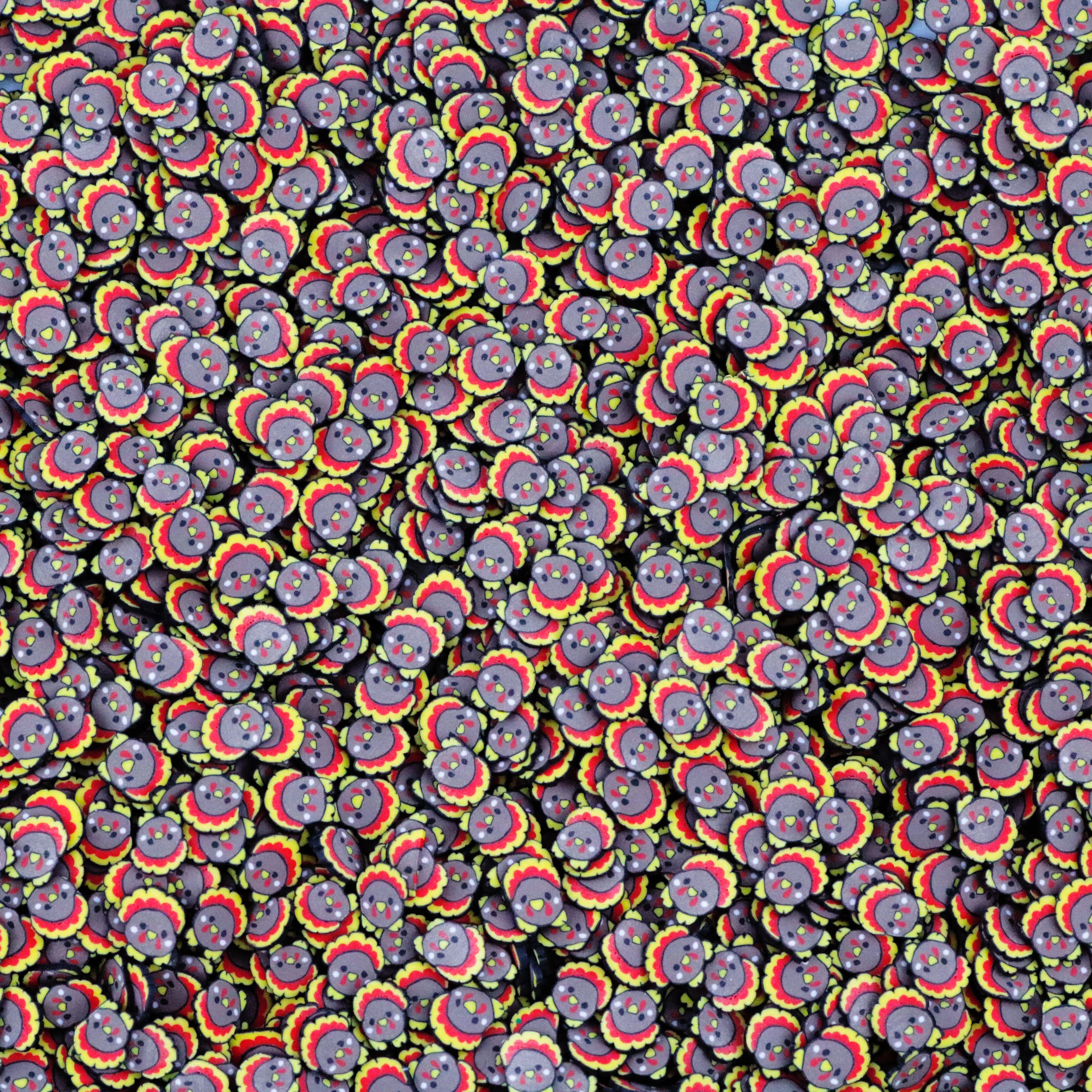 500G 5mm 10mm Brown Tribal Turkey Polymer Clay Slices For Slime Filling  Phone Case Decoration