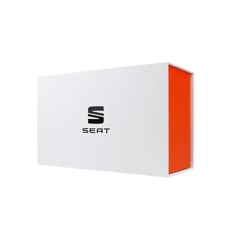 Custom Design Glossy Lamination and Gold Foil Recyclable Rigid Cardboard Boxes with Flip Cover for Consumer Electronics Camera