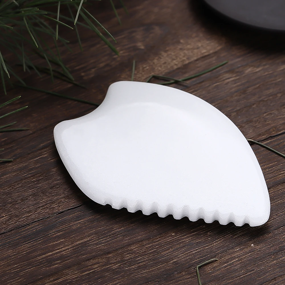 1 Pc Body Gua Sha Massage Tool with Handle Guasha Massager for Face Back Neck Leg Body Scraping Massage Board Jade Stone Guasha