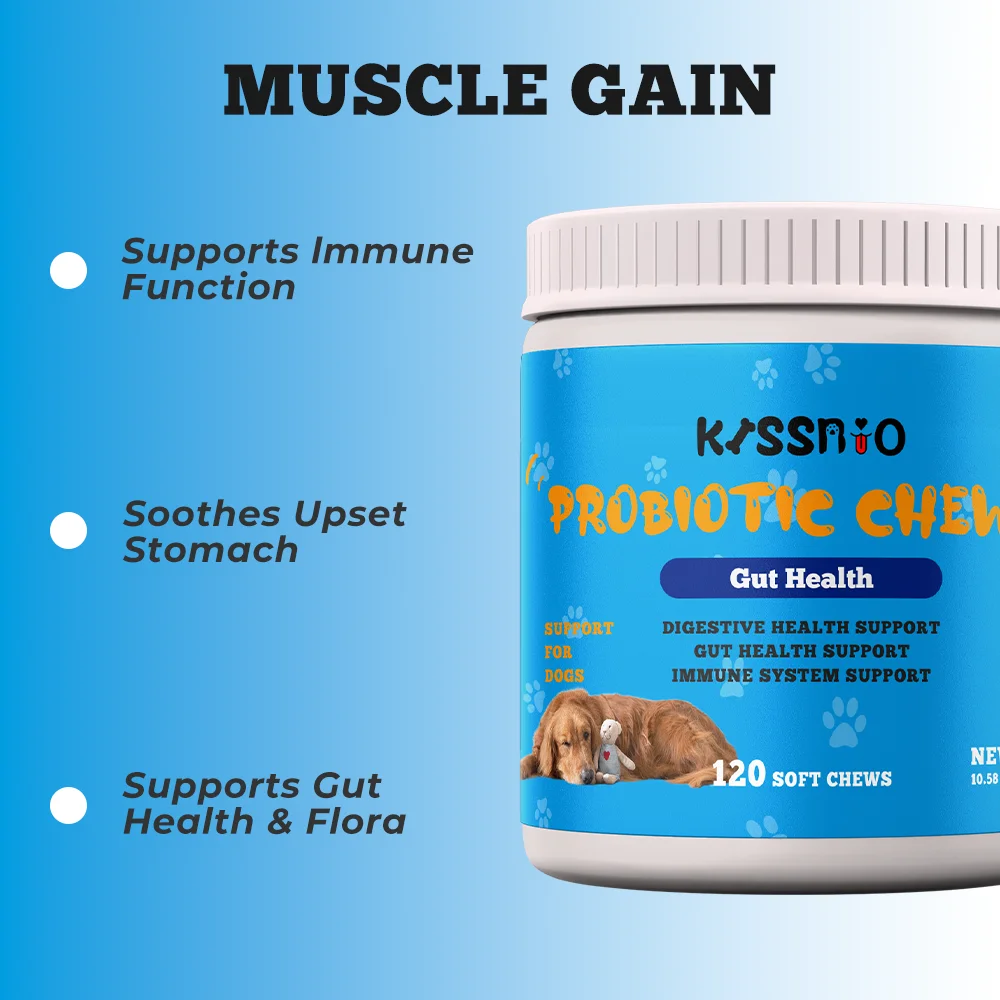 Dog Anal Gland Soft Chews Supports Digestive Enzymes With Pumpkin & Probiotic For Dogs supplement