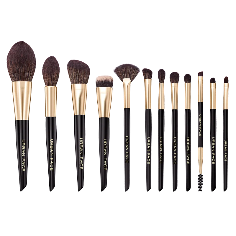 Factory direct sales makeup brushes manufacturers china 12 pcs black makeup brush set 2022