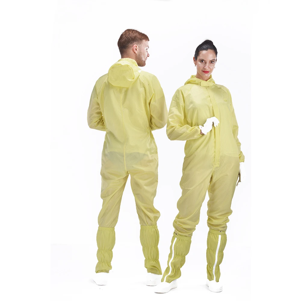 white anti static jumpsuit esd bunny suit clean room garments