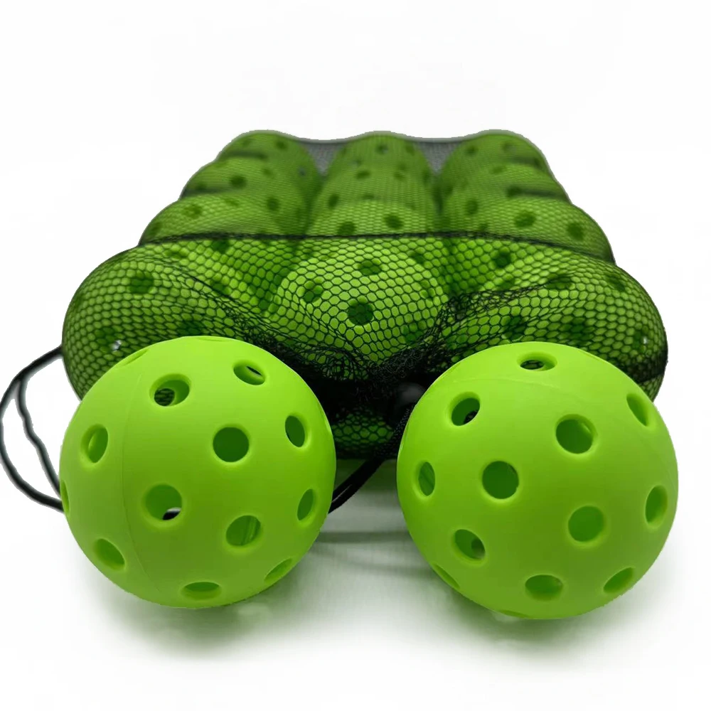 Factory Direct Supply Wholesale Color Hollow Golf Practice Balls 74MM Plastic Lightweight 26/40 Holes Airflow Pickleball Ball