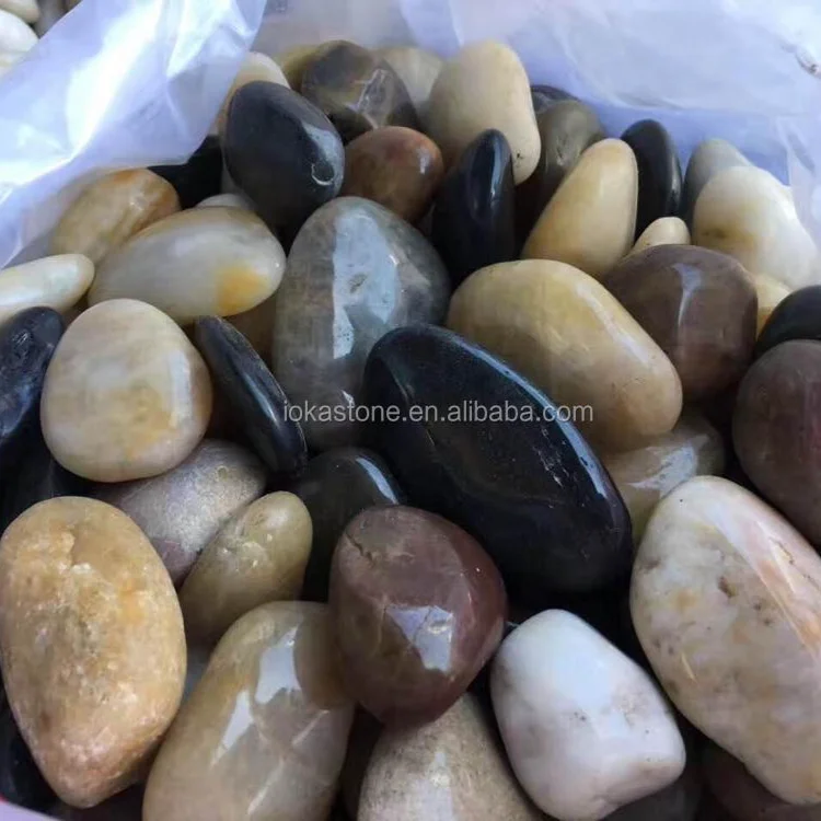 Wholesale White Blue Colored River Pebble Stone