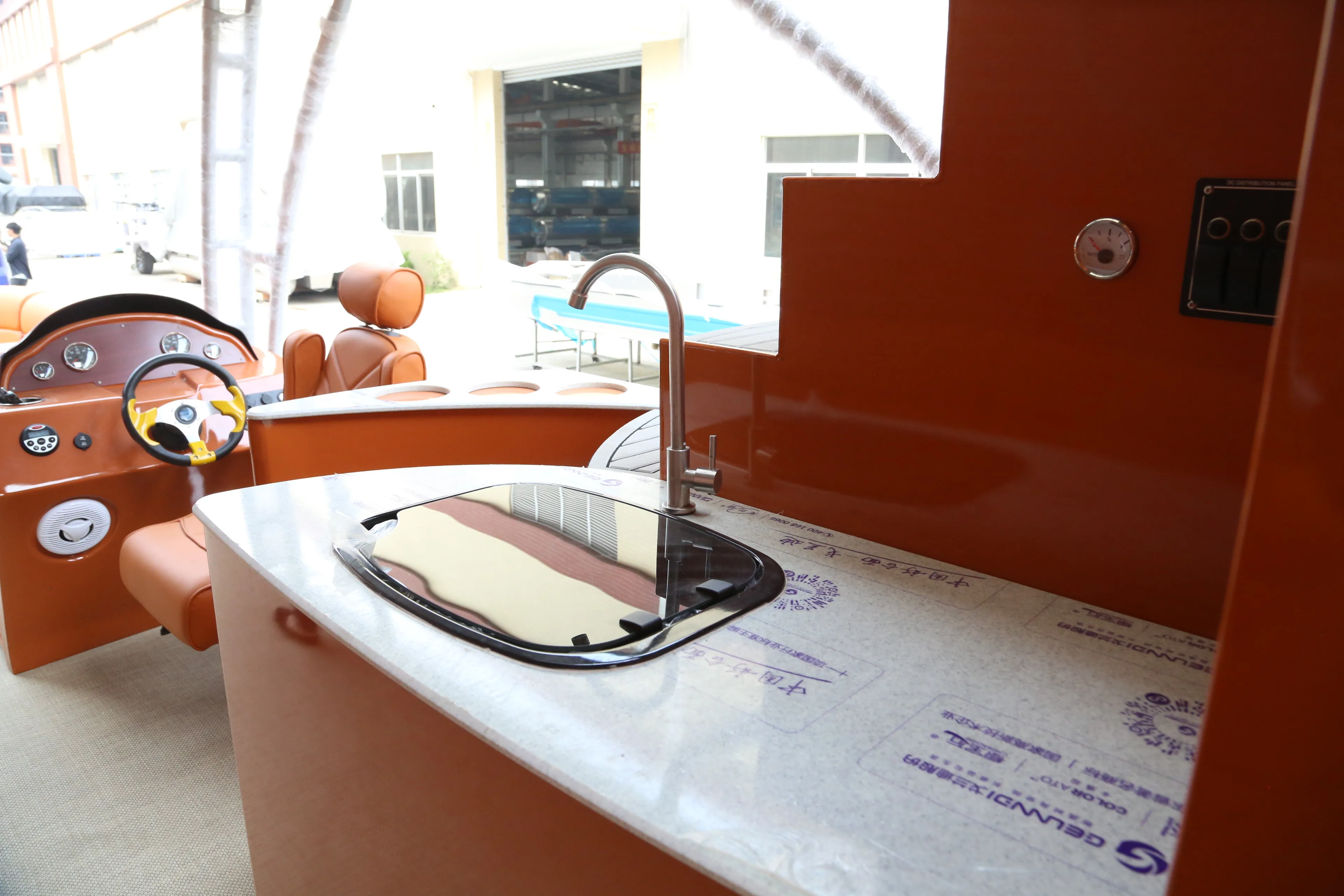 Ecocampor 30ft Double Floor Pontoon Boat with Slide Washroom and  Swing for Party