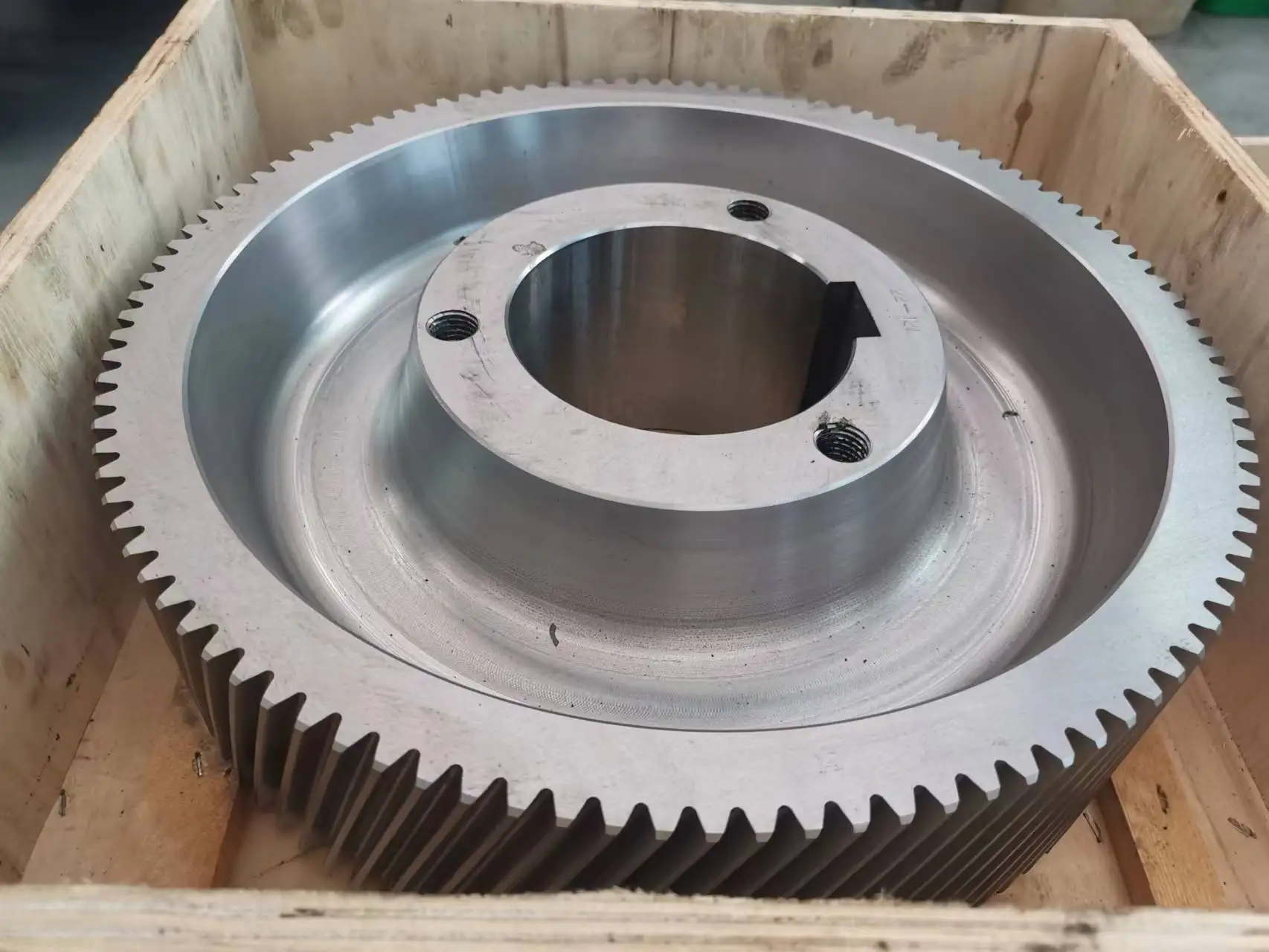 customized large gear shaft cnc cast iron gears turbine
