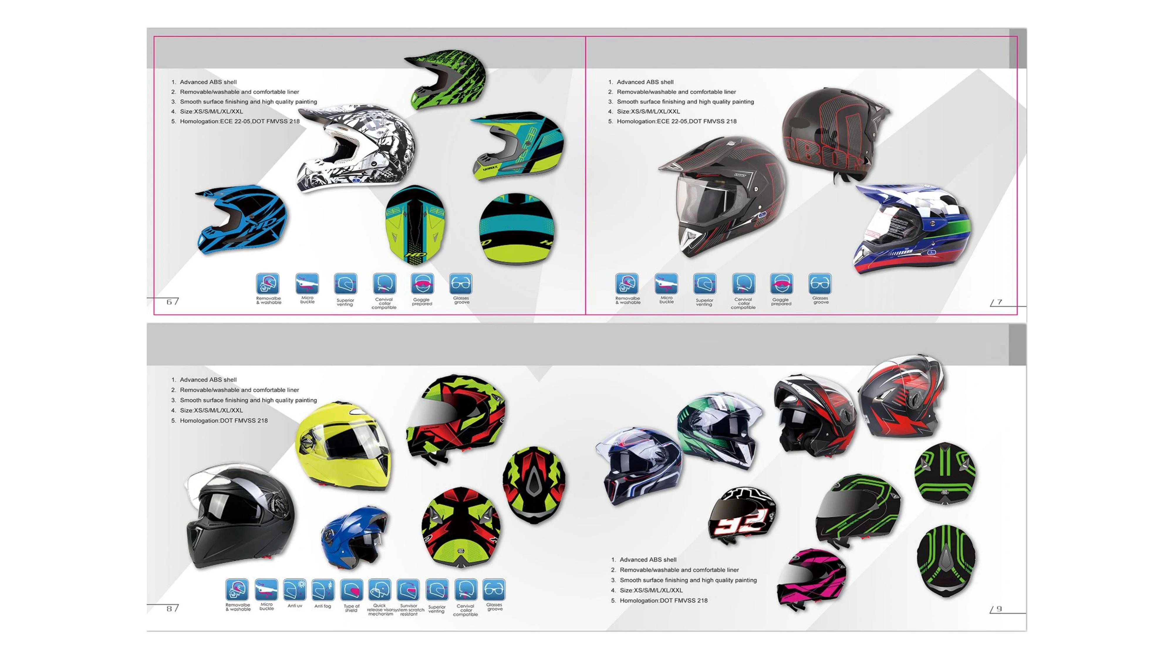 
ZY 2019 Hot Sale DOT ECE Approved Flip up Motorcycle Helmet 