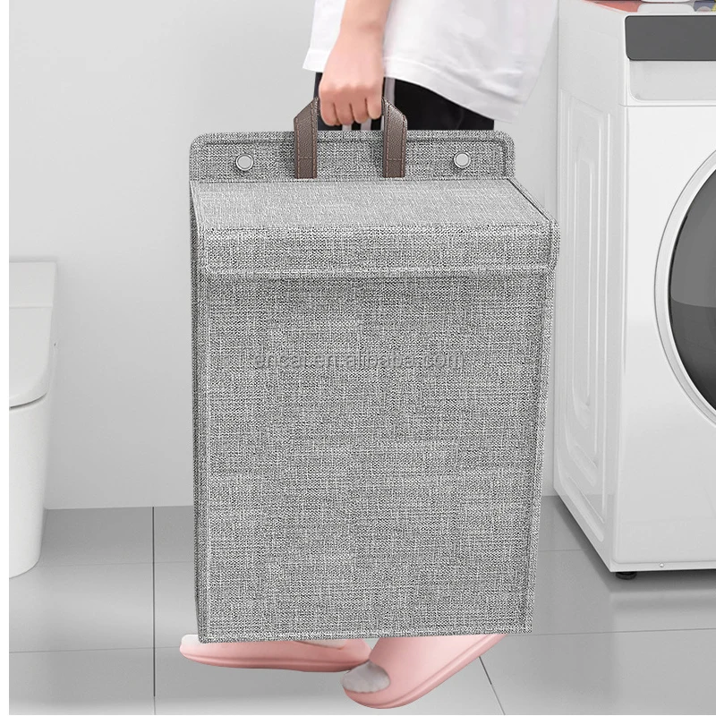 Freestanding Laundry Hamper Collapsible Waterproof Clothes Basket with Easy Carry Long Handle Washing Bag for Clothes Toys