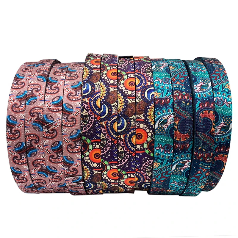 Нейлоновая тесьма с принтом на заказ, 1 дюйм, 1,5 дюйма, 2 дюйма, полиэфирная тесьма с принтом для сумок