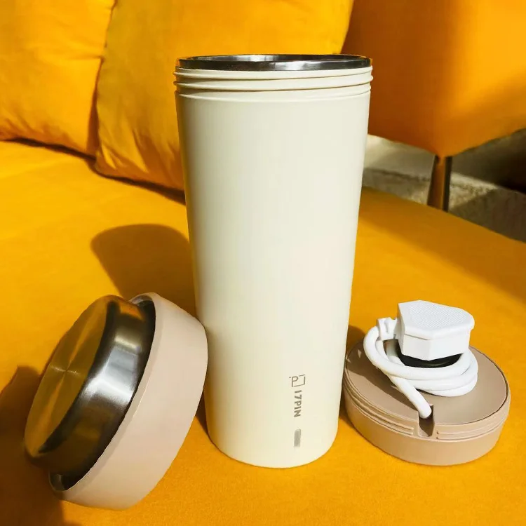 400ml ergonomic design portable electric heated cup Boiling Water Bottle kettle Cup cooling heating insulation cup