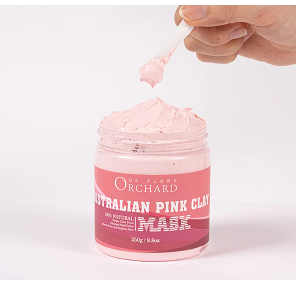 Skin Care Pink Mud Clay Face Mask for Blackhead Acne Removal