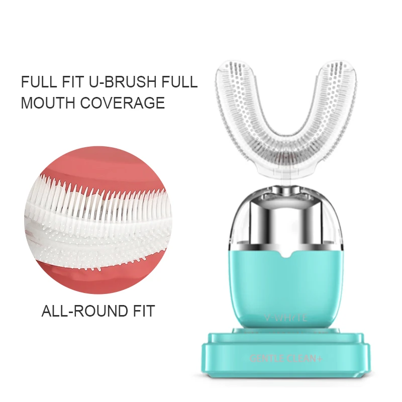 360 degree Sonic Brush Tooth Whitening Gum Massage Teeth Care U Shape Electric Ultrasonic Toothbrush